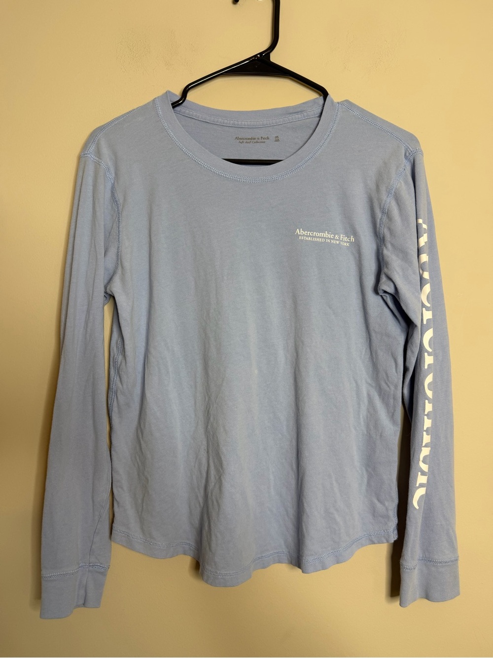 Abercrombie and Fitch Soft Light Blue Long Sleeve TShirt Size XS